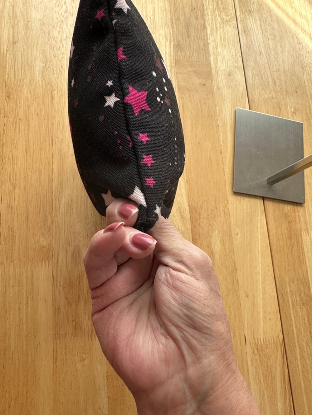 kate spade Makeup Black Star-Print Zip Pouch with Pink & White Stars - Picture 7 of 9